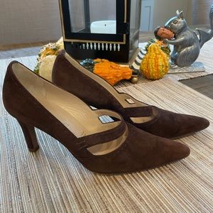 Christian Dior vintage suede heels, size 7.5